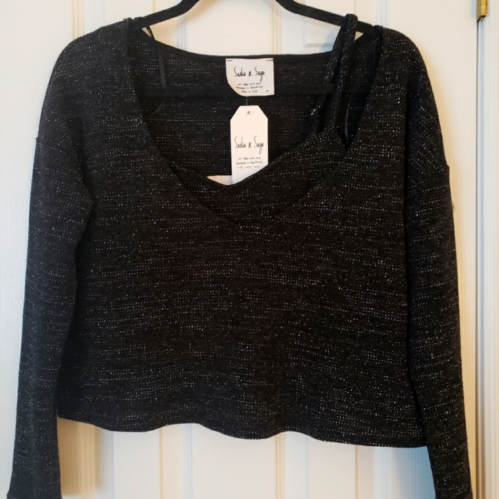 NWT sadie & sage crop sweater set